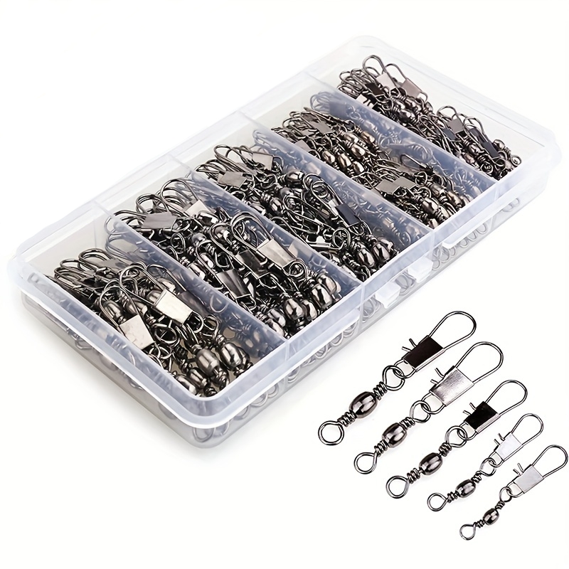 Fishing Rod Building Kit - 50/200pcs Barrel Snap Swivel Fishing Accessories,