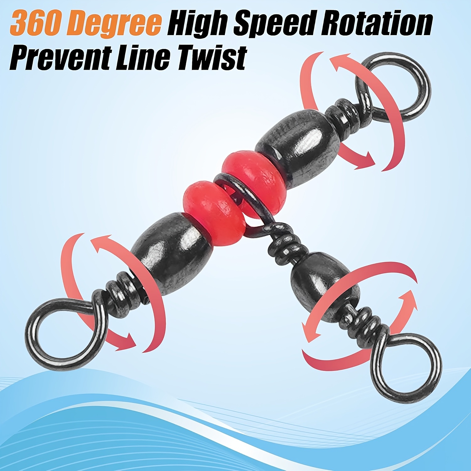 3 Three Way Swivels,Triple Swi - Fishing Rod Building Kit review and price