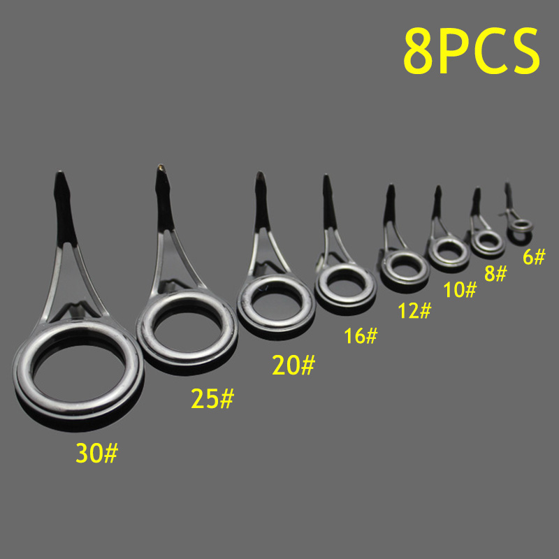 8pcs Fishing Rod Guide Rings A - Fishing Rod Building Kit review and price